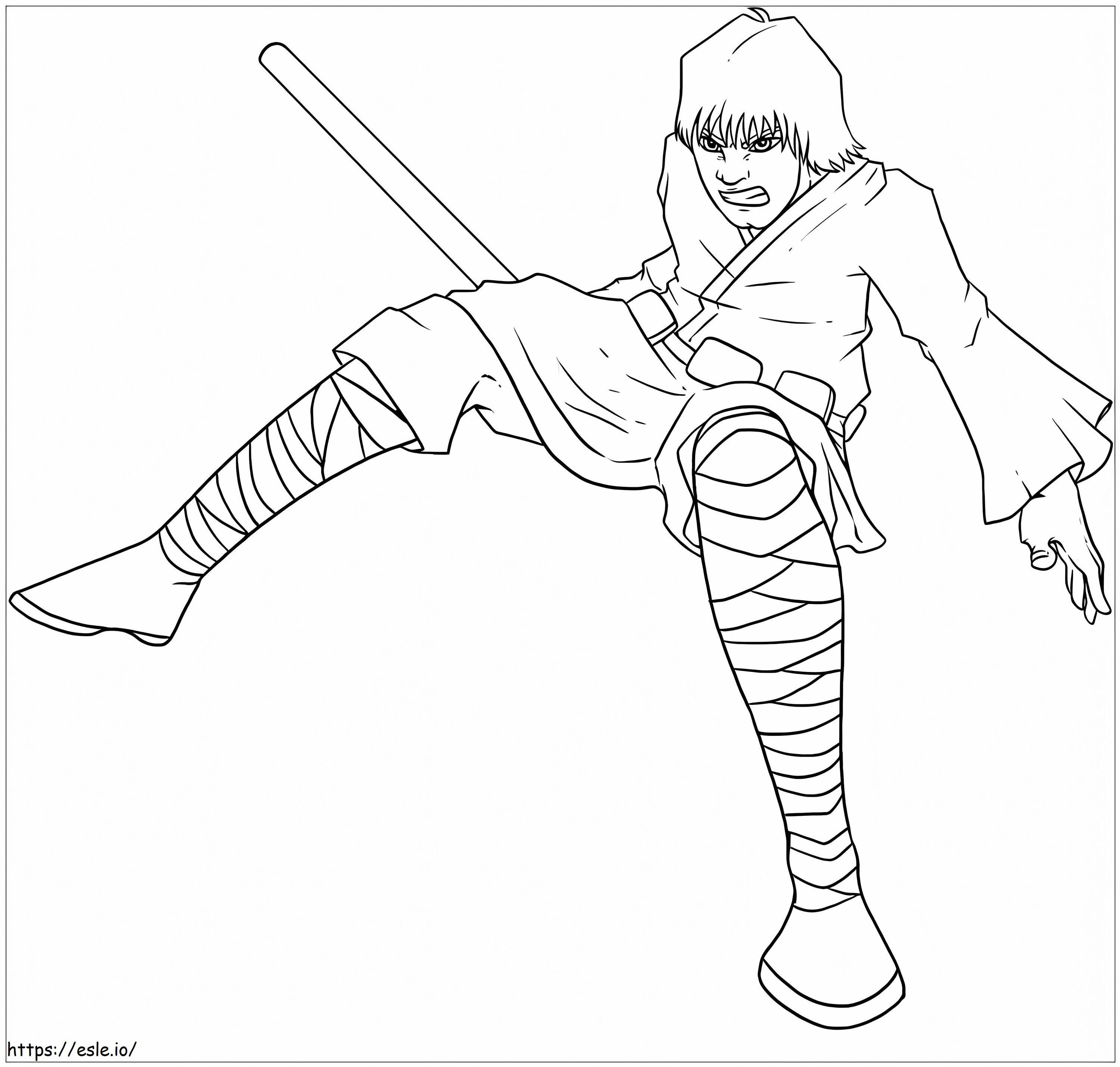 Angry Luke Skywalker coloring page