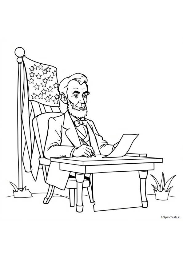 Abraham Lincoln Da Colorare E Stampare Gratis