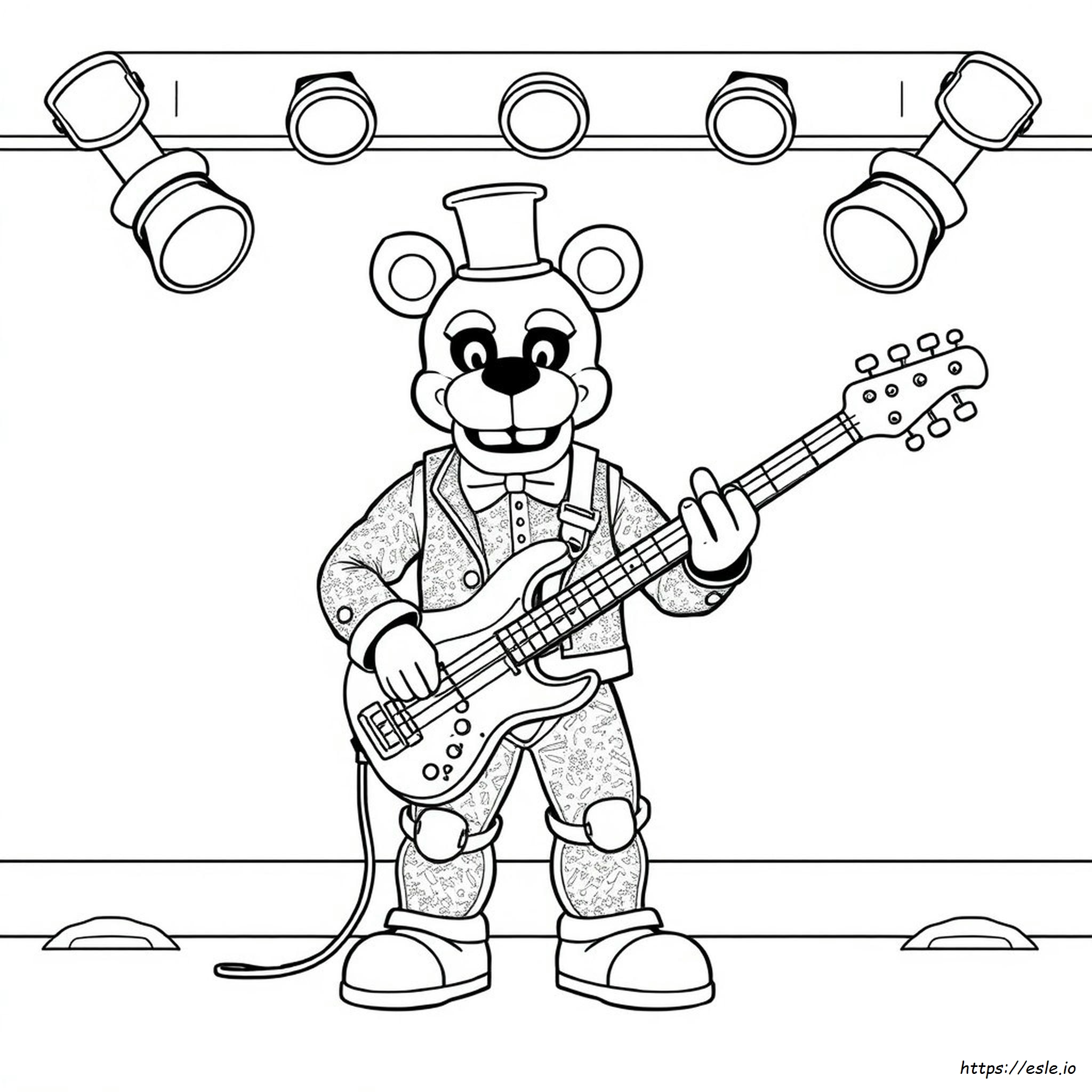 Glamrock Freddy Colouring Pages
