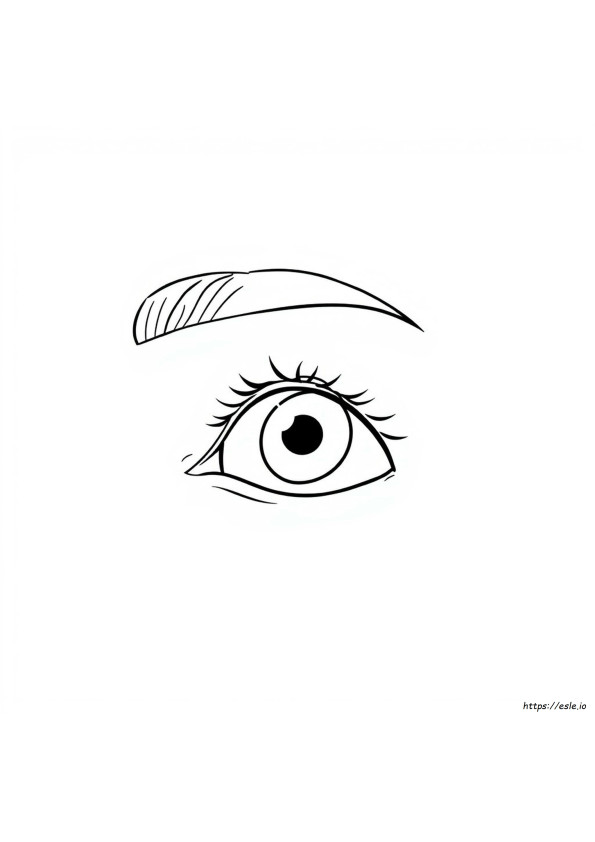 Eye Coloring Page For Kids