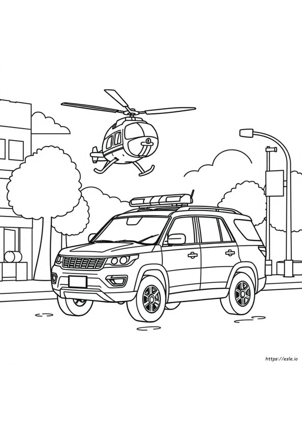 Helikopter Politie Suv Kleurplaten