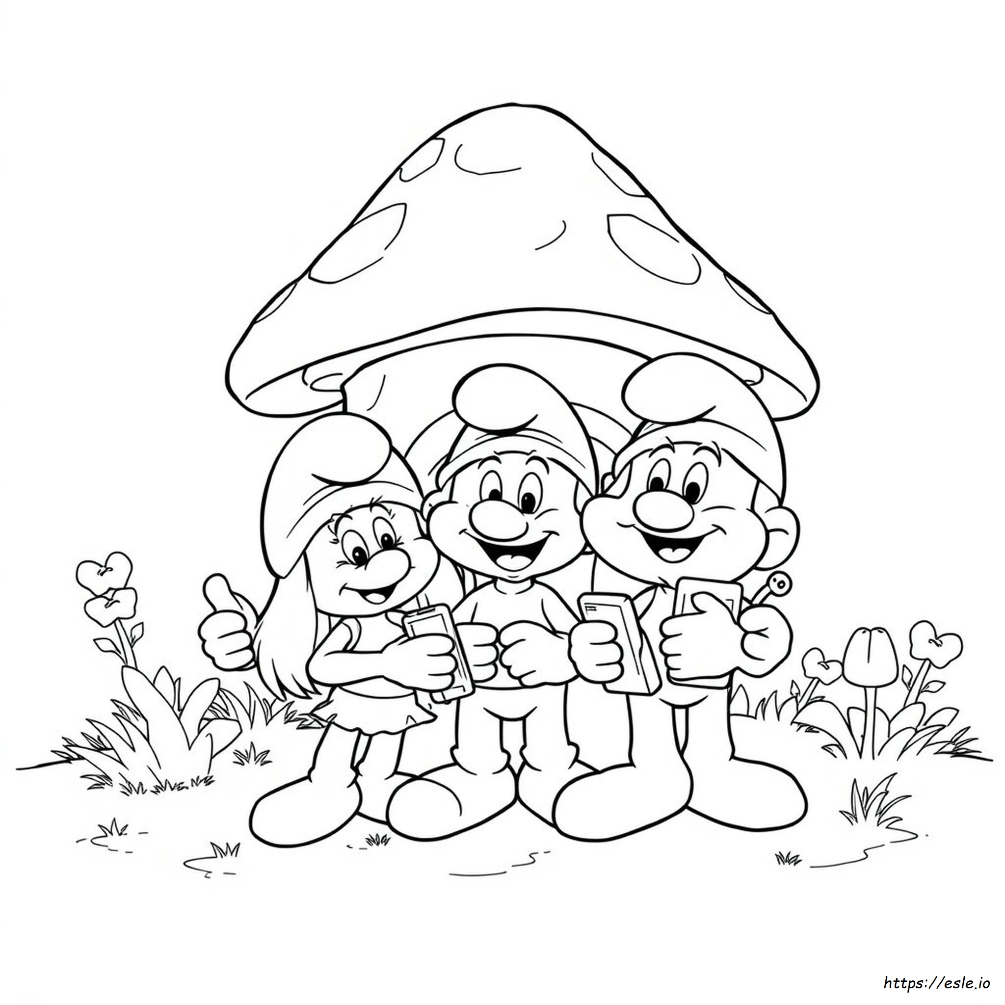 Jokey Smurf Coloring Pages