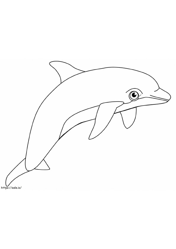 Leuke dolfijn kleurplaat