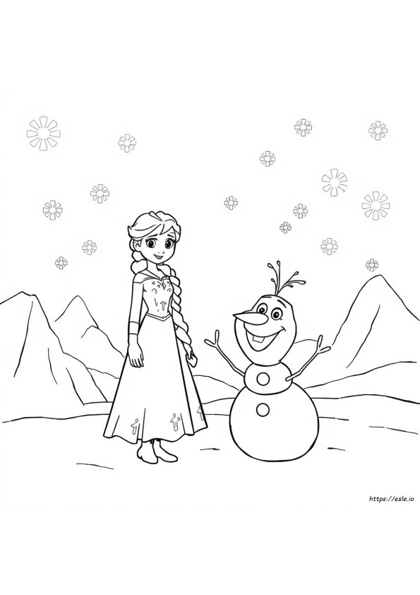 Printable Frozen Characters Coloring Pages