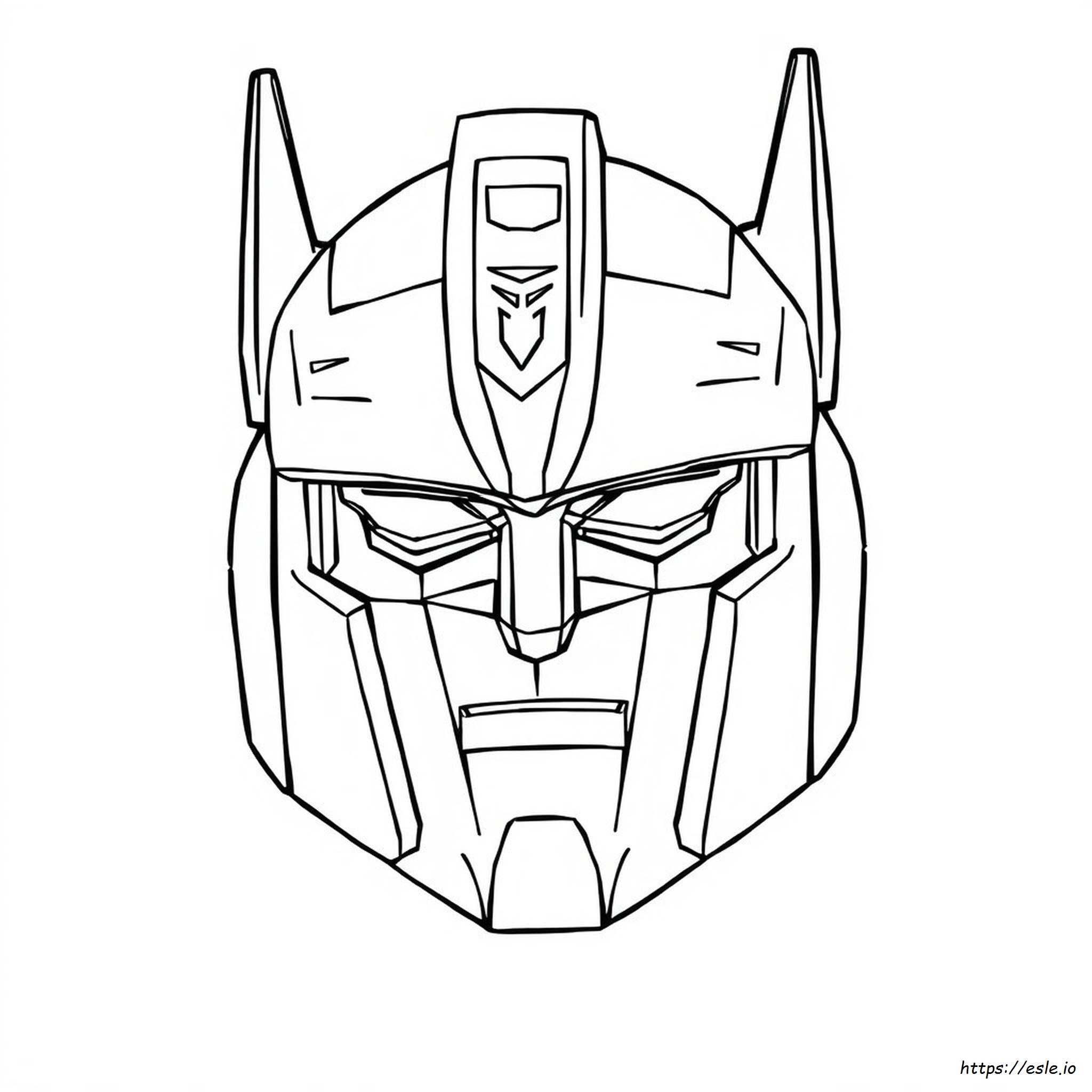 Optimus Prime Cabeza Para Colorear