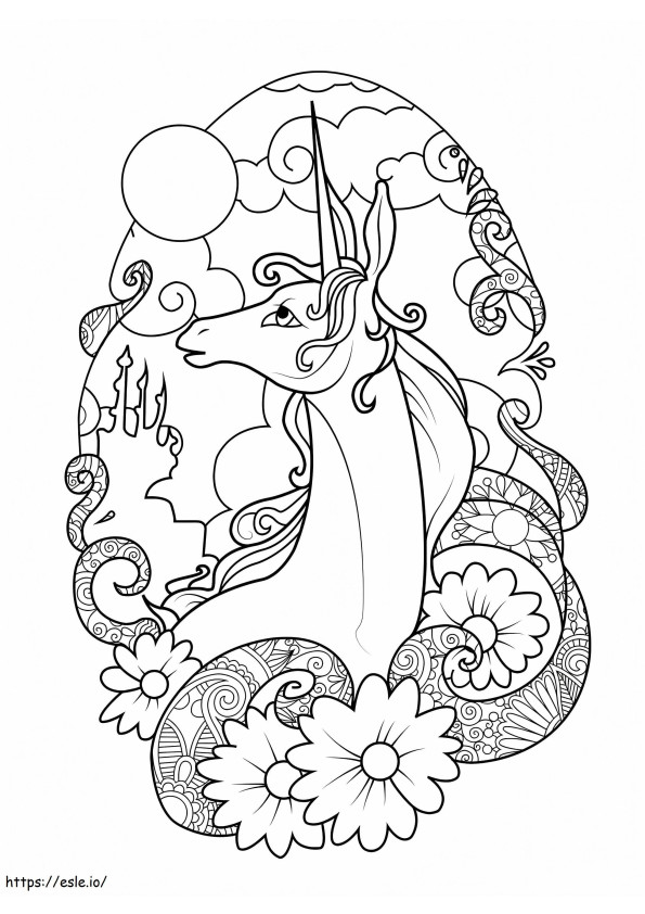 Värityssivu Fairy Unicorn värityskuva
