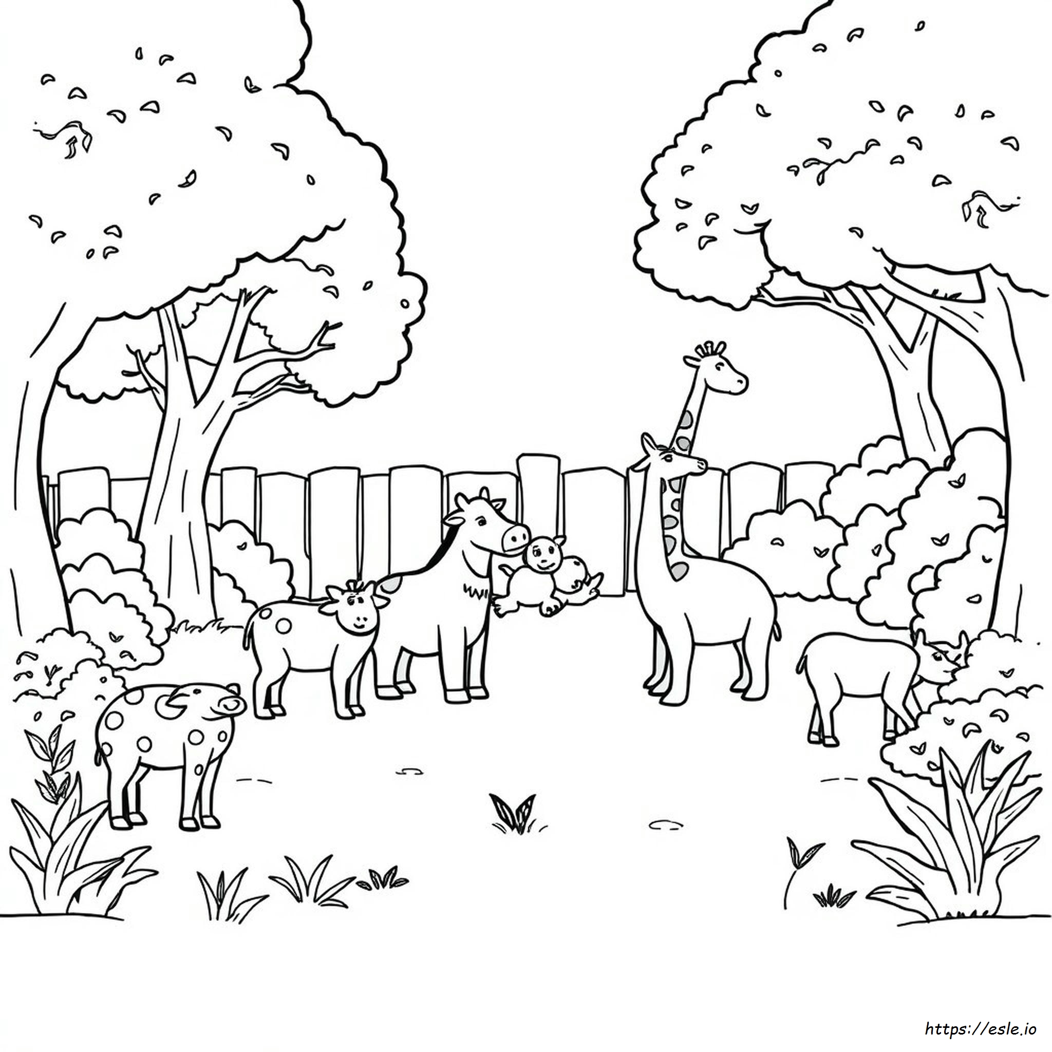 Coloriage Zoo À Imprimer