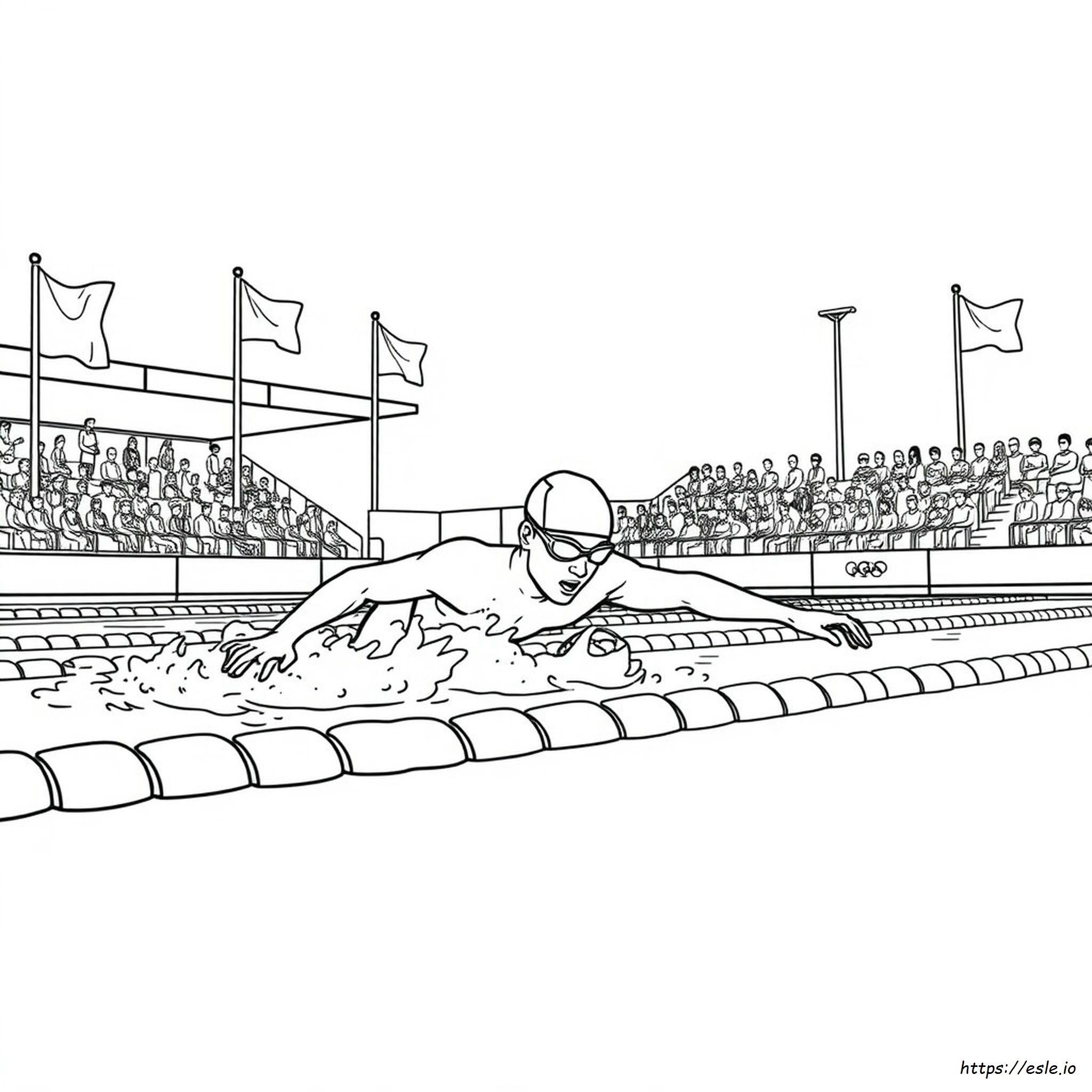 Desene De Colorat Cu Înot Olimpic