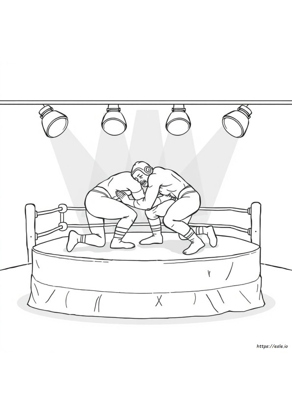 Wrestling Colouring