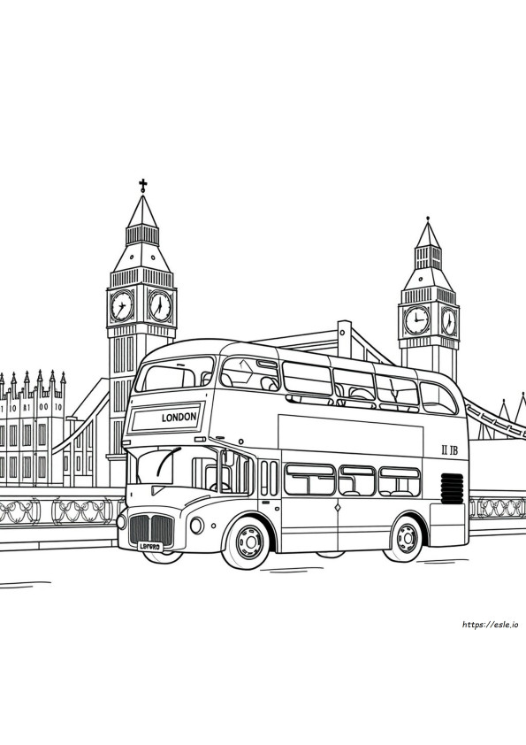 Coloriage Londres Facile