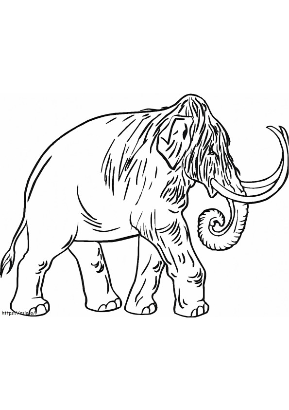 Mammoth Is Walking coloring page