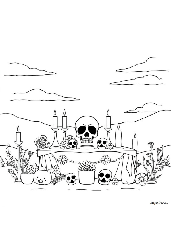 Dia De Los Muertos Coloring