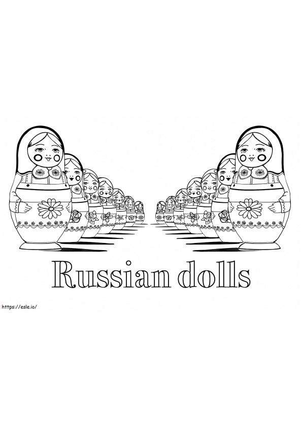 Russian Dolls coloring page