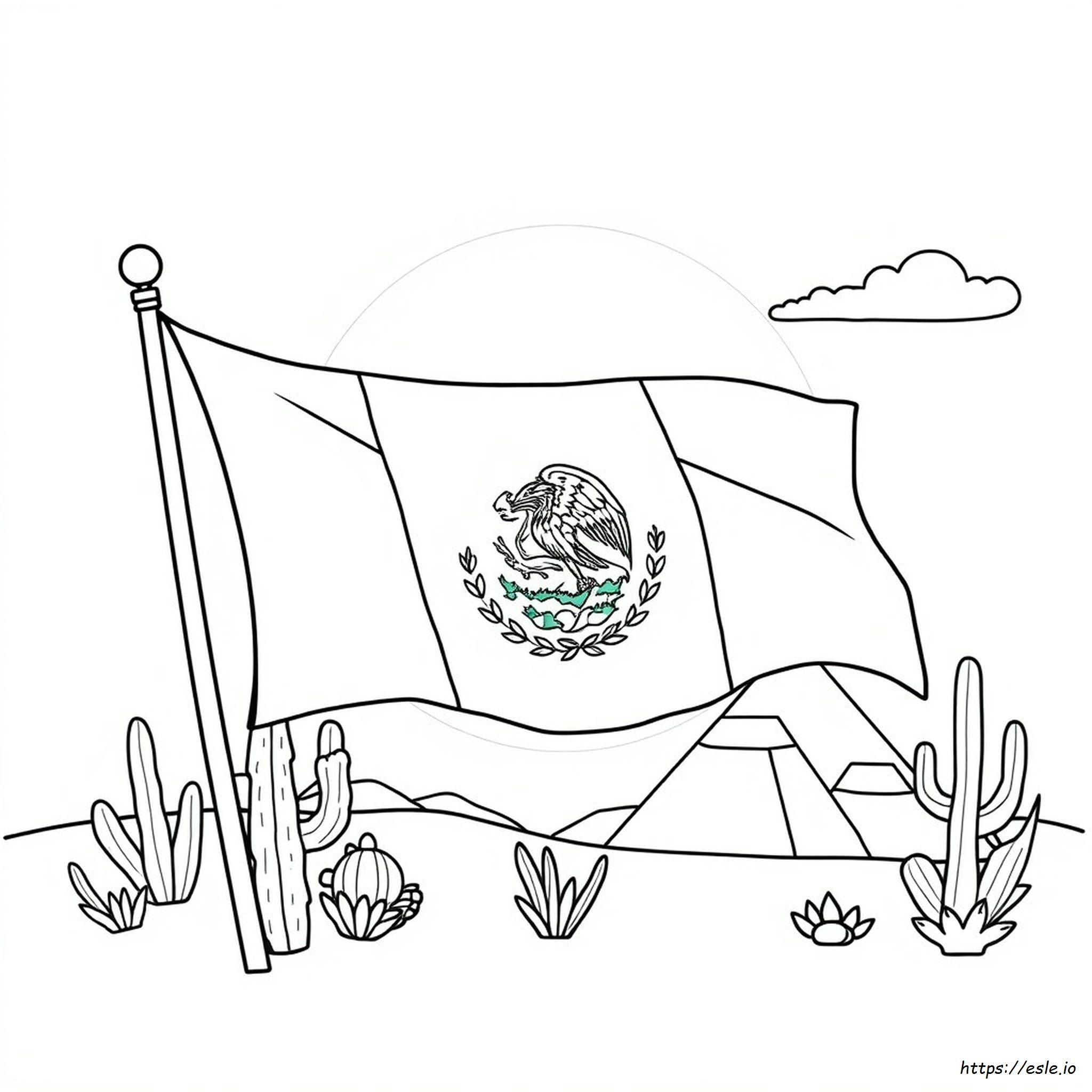 Coloring Mexico Flag