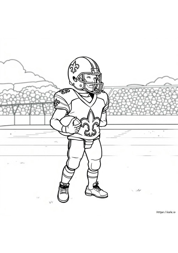 Saints Footballhelm Ausmalbilder