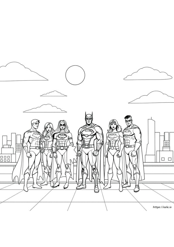 Justice League Ausmalbilder