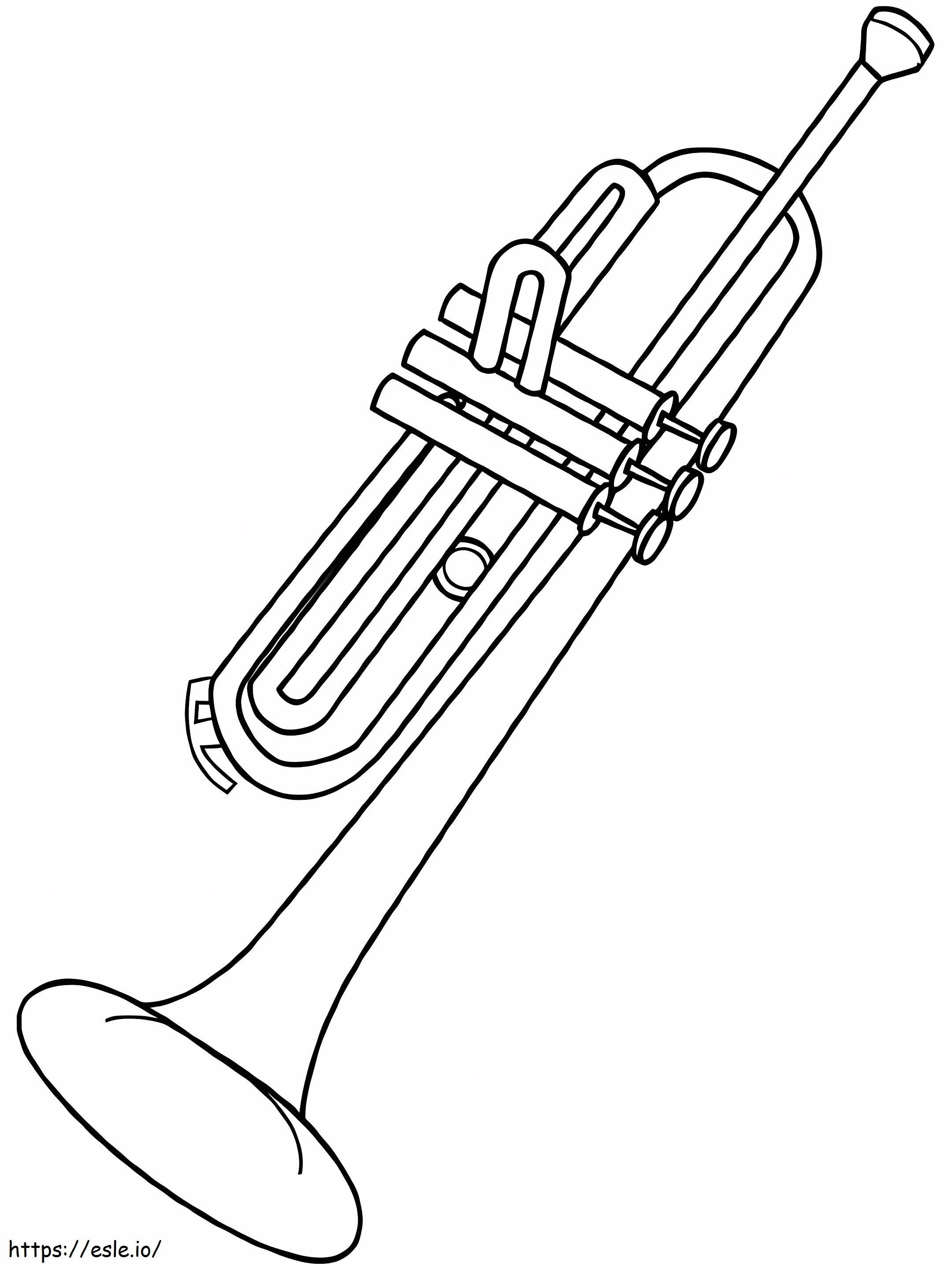 Täydellinen trumpetti värityskuva