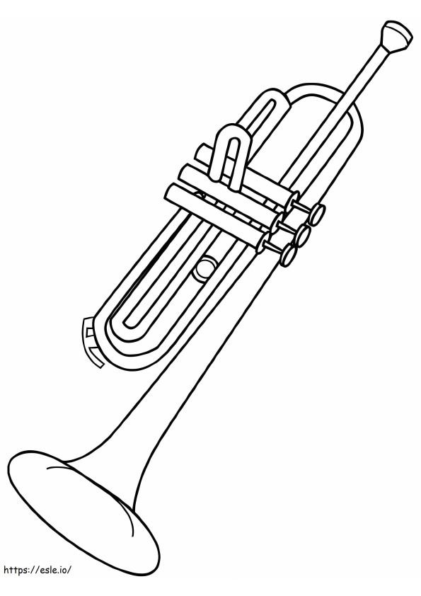 Täydellinen trumpetti värityskuva