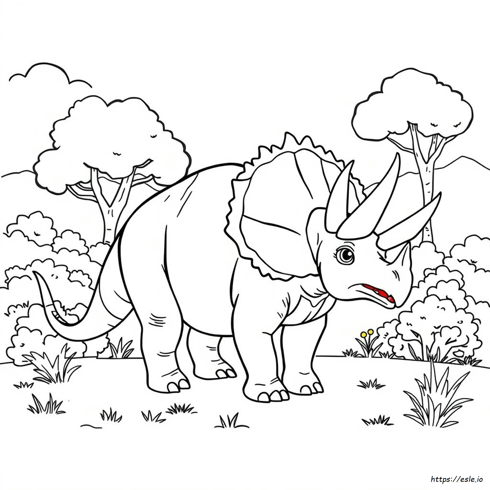 Triceratops Boyama Sayfası