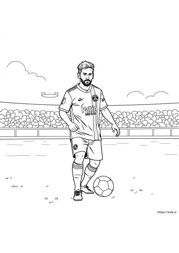 Messi Para Colorear Psg