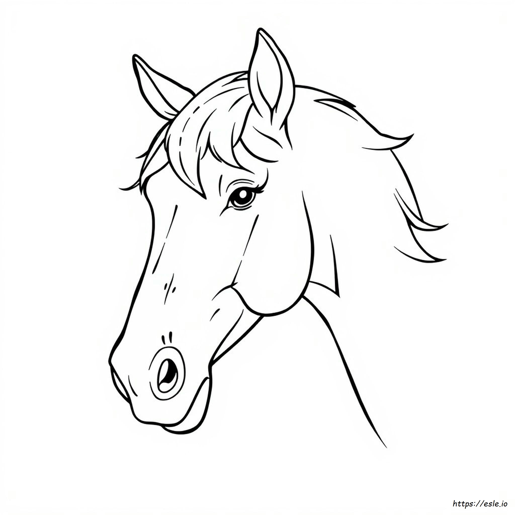 Horse Head Coloring Page