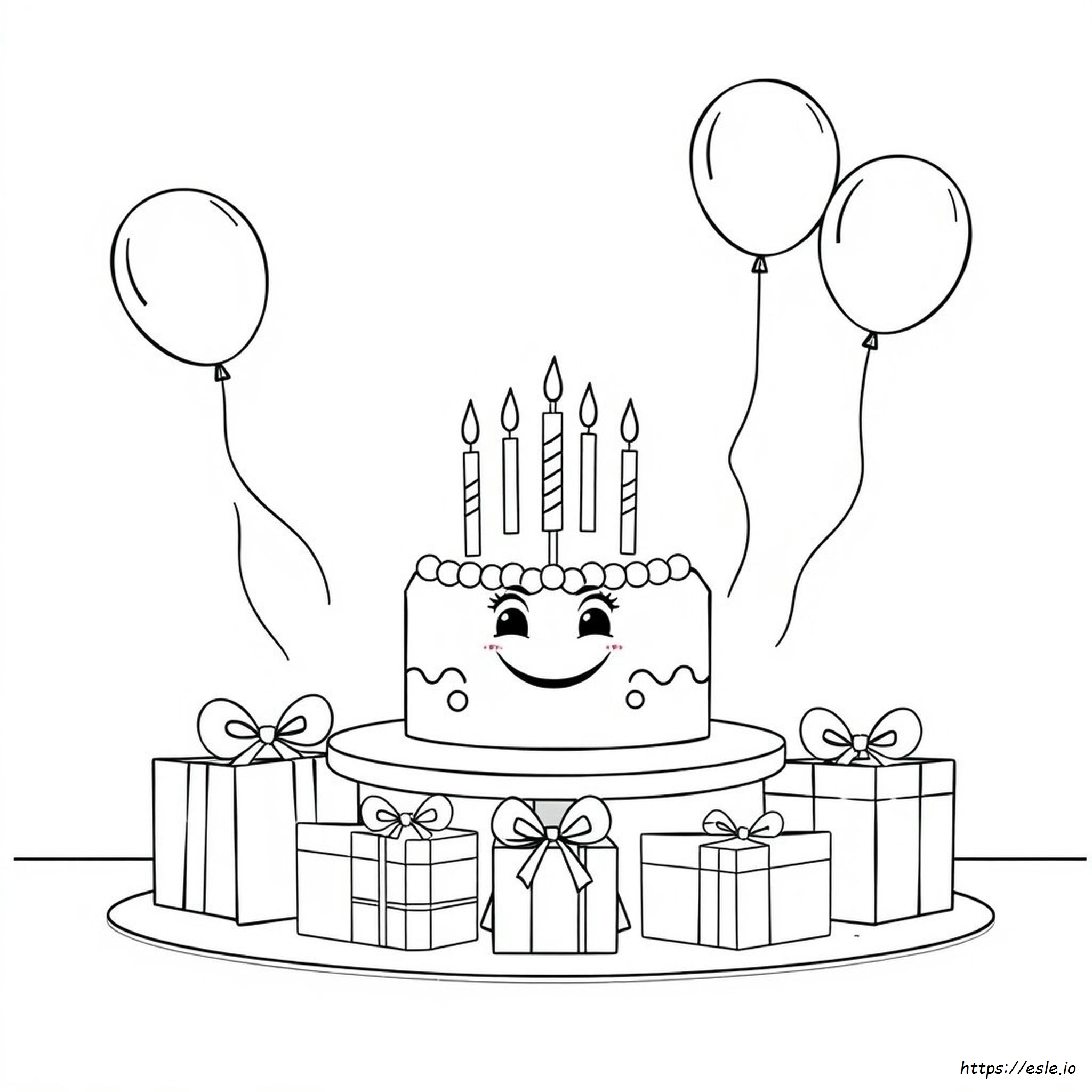 Feliz Aniversário Para Colorir
