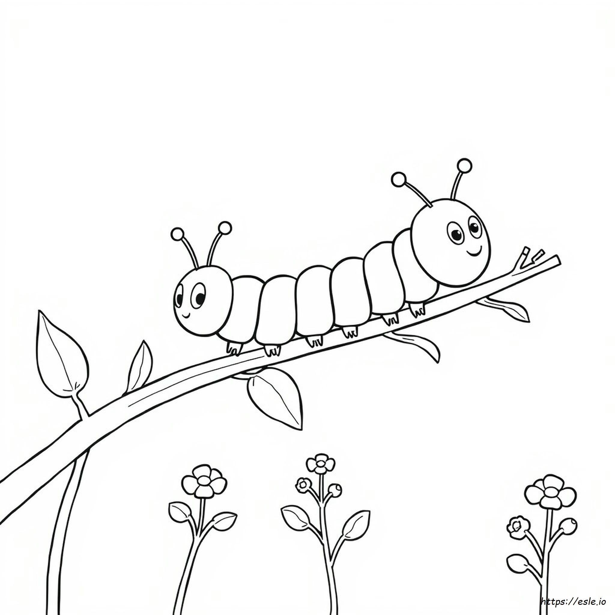 Coloriage Chenille Maternelle