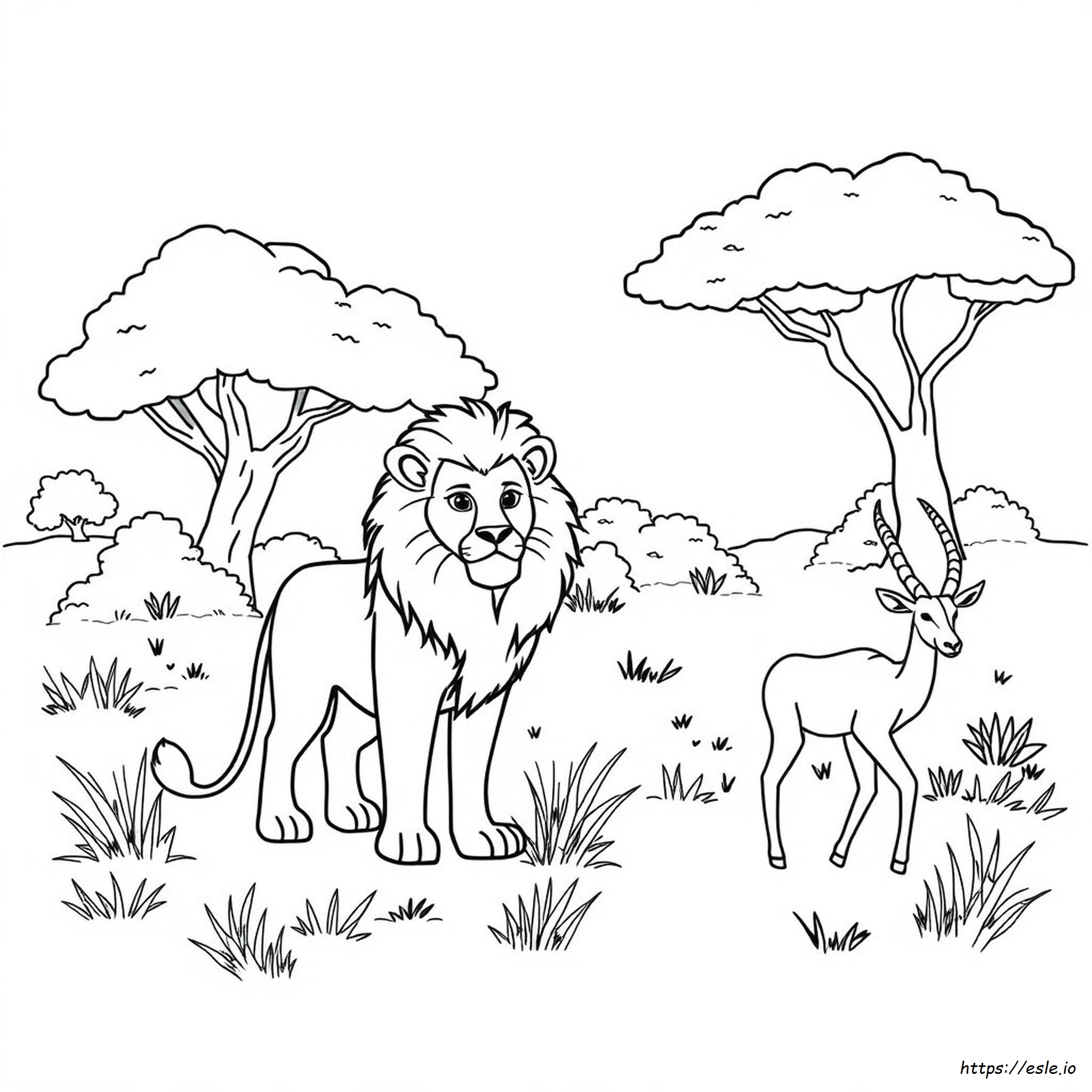 Hábitats De Animales Para Colorear