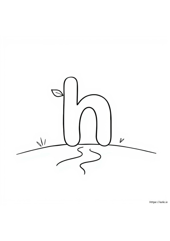 Lettera H Minuscola Da Colorare