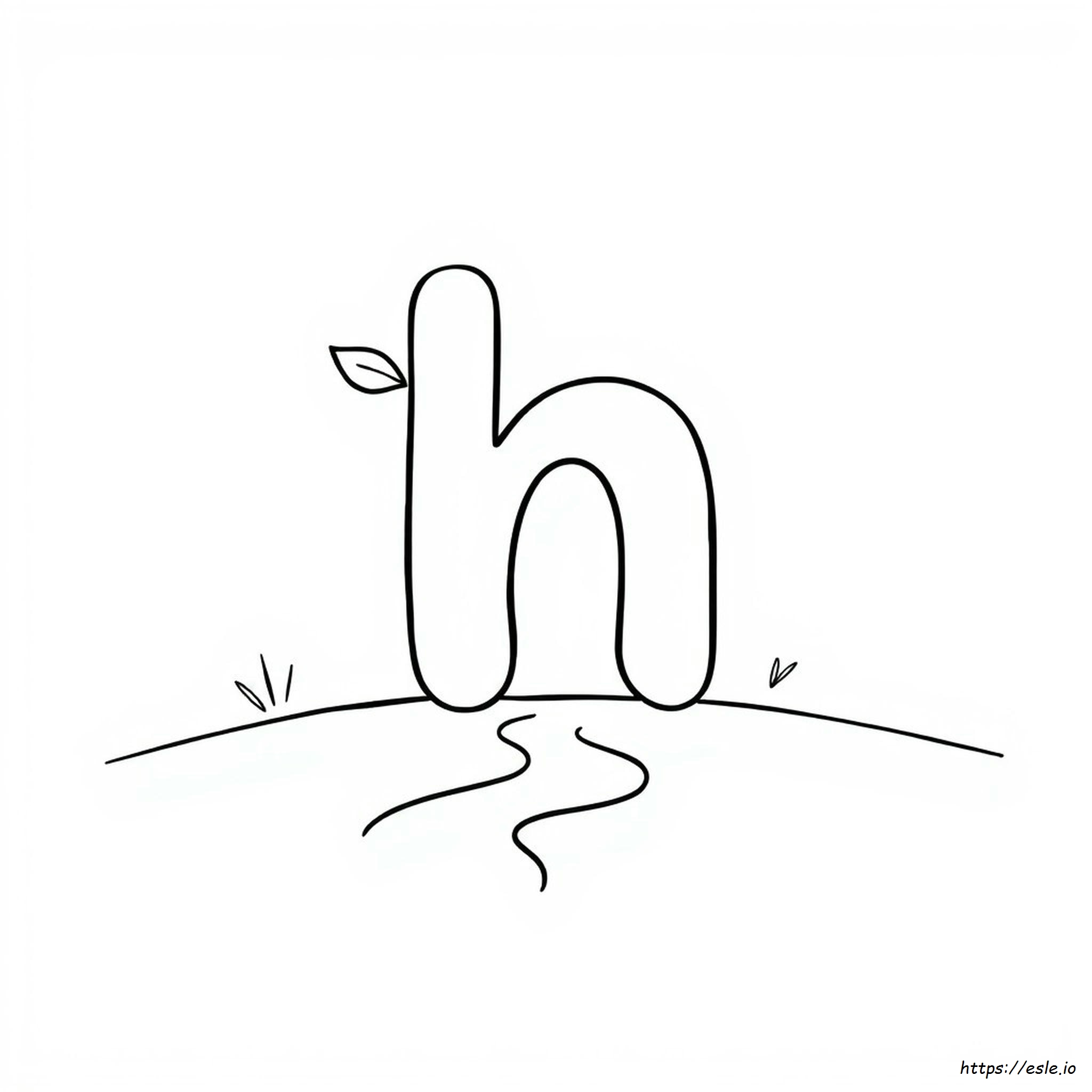 Minúscula H Para Colorear