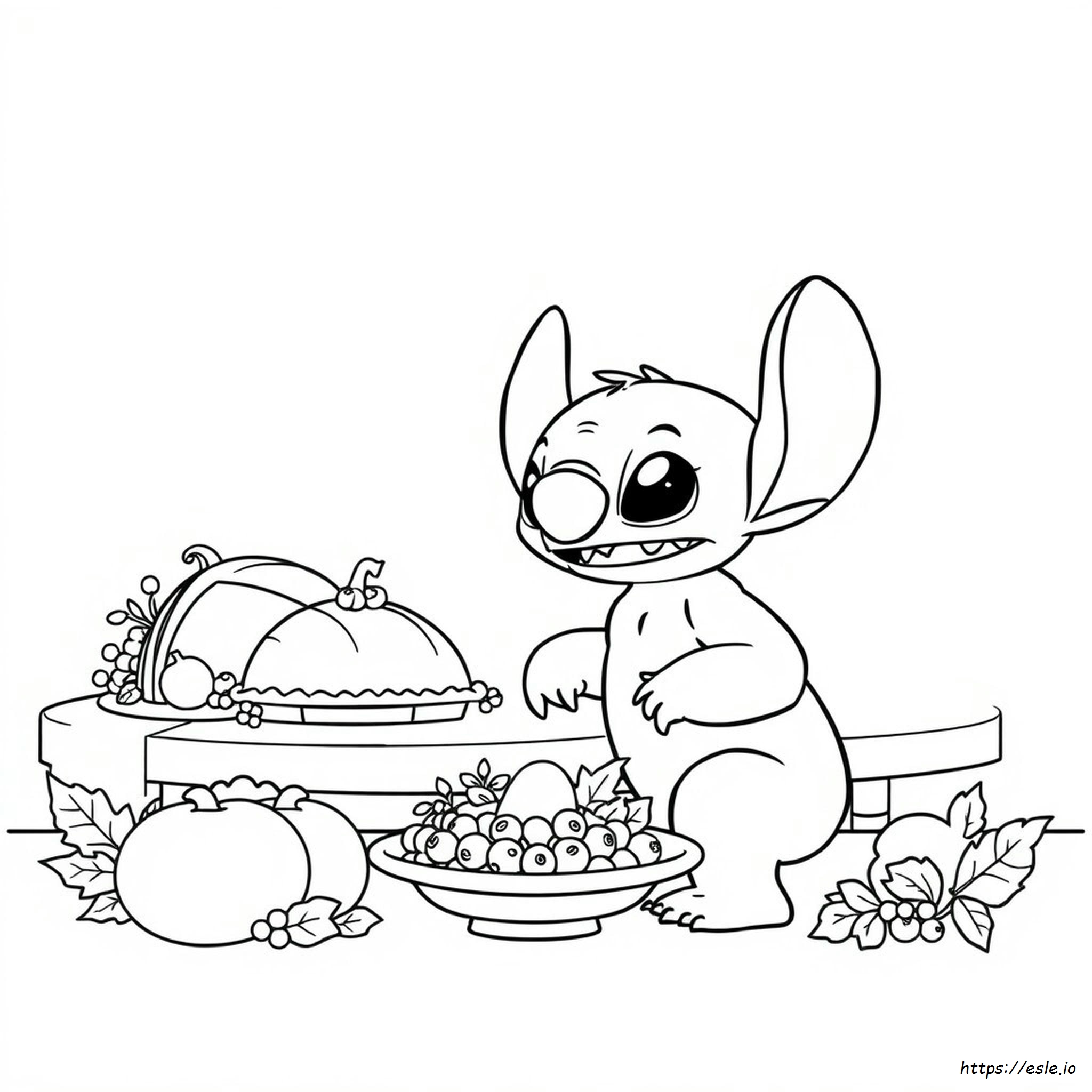 Pagini De Colorat Stitch De Ziua Recunoștinței