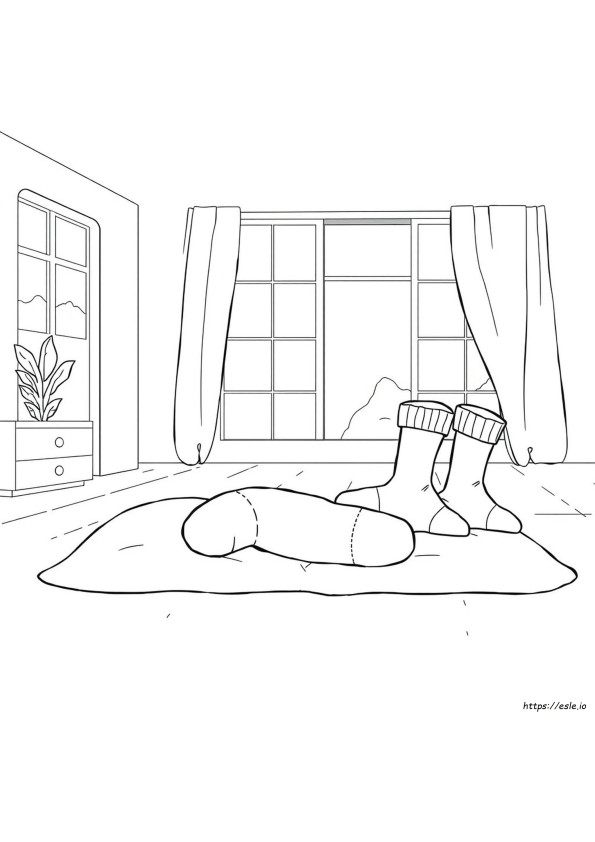 Sock Colouring Page