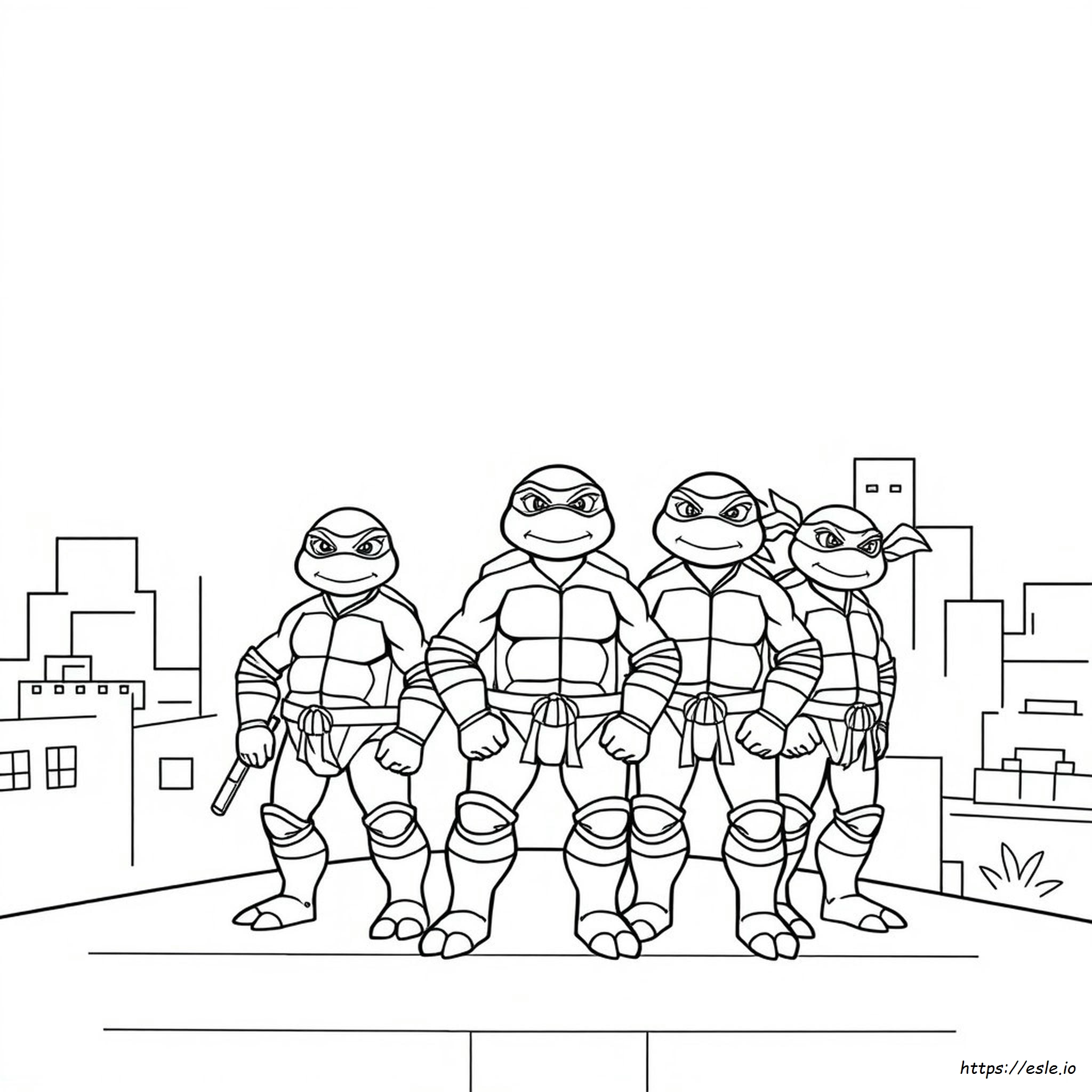 Einfache Ninja Turtles Ausmalbilder