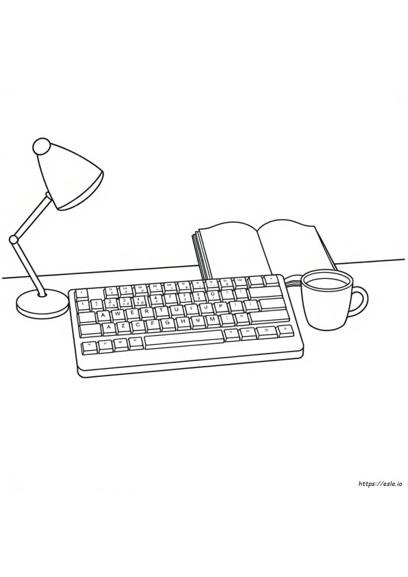 Gambar Mewarnai Keyboard