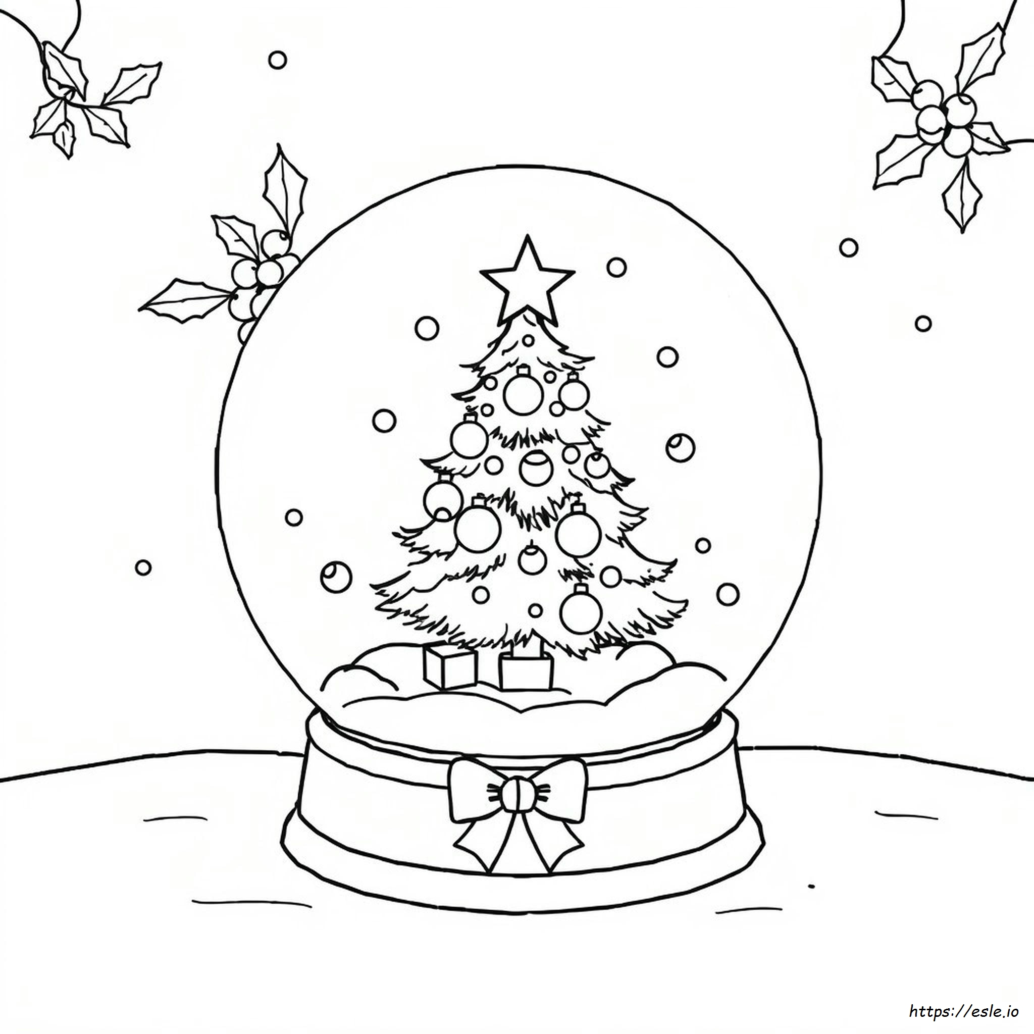 Christmas Coloring Pages Snowglobe