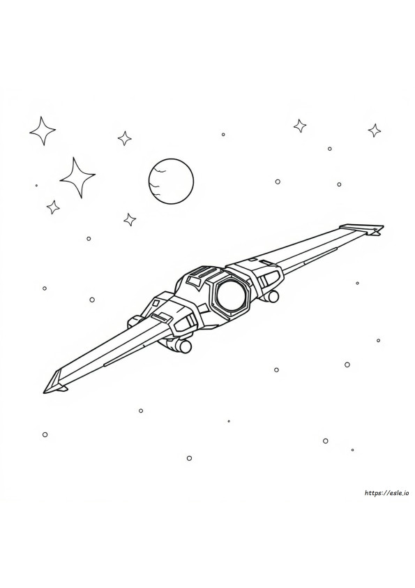 Nave Jedi Starfighter Para Colorir
