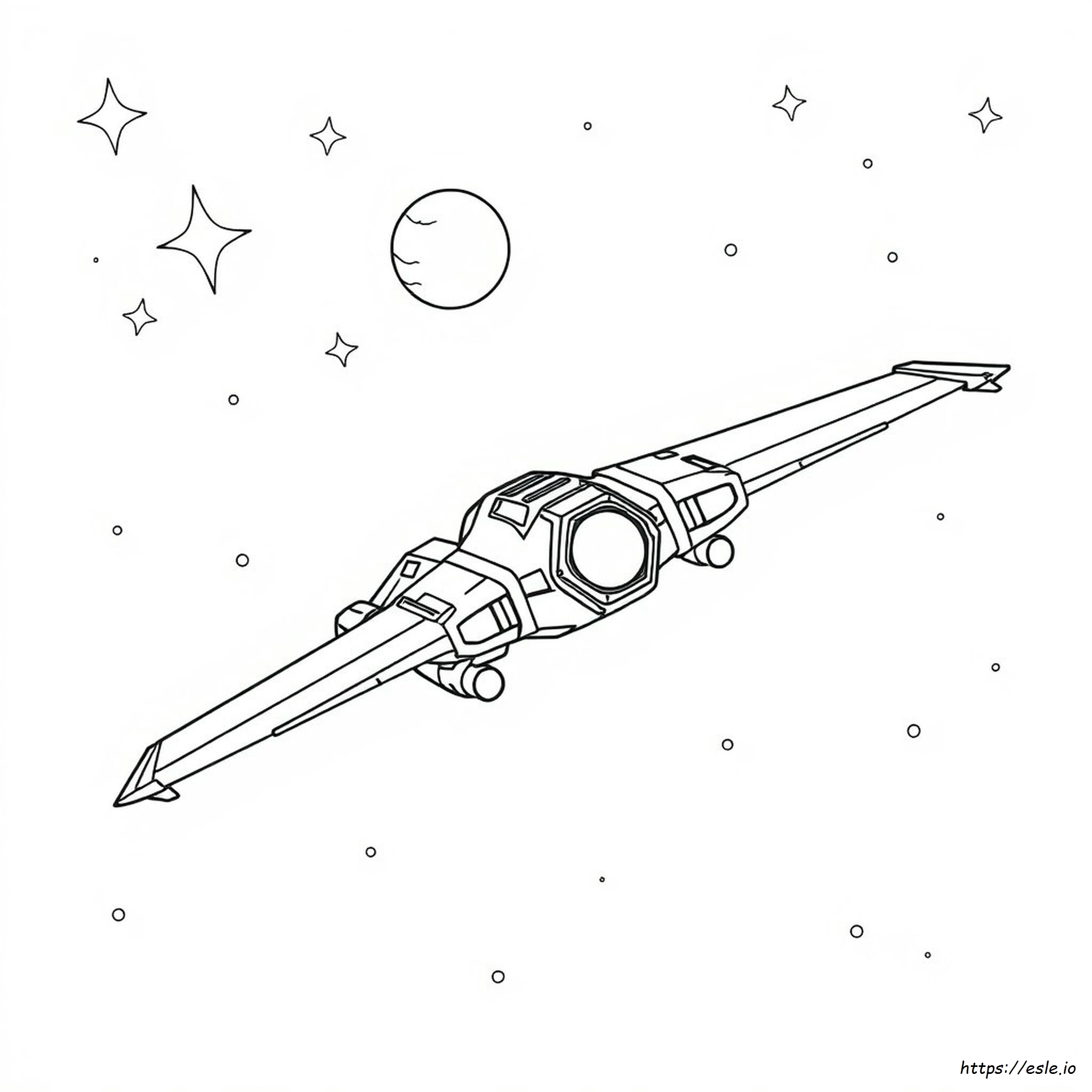 Jedi Starfighter Coloring Page