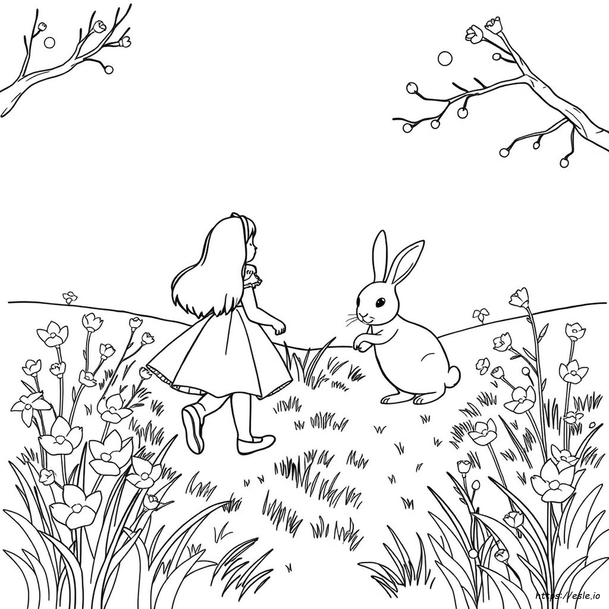 Alice Im Wunderland Ausmalbilder Kaninchen