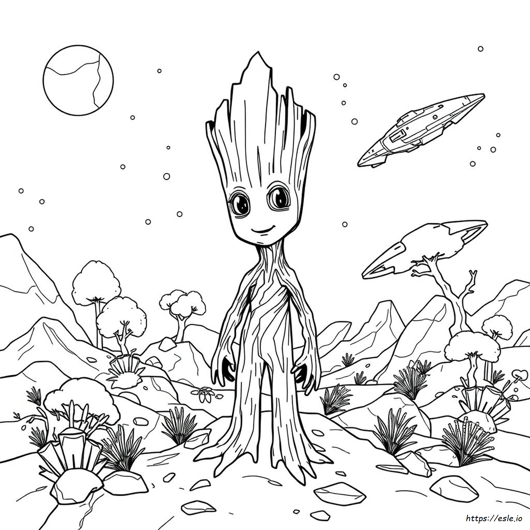 Guardians The Galaxy Groot Coloring Pages