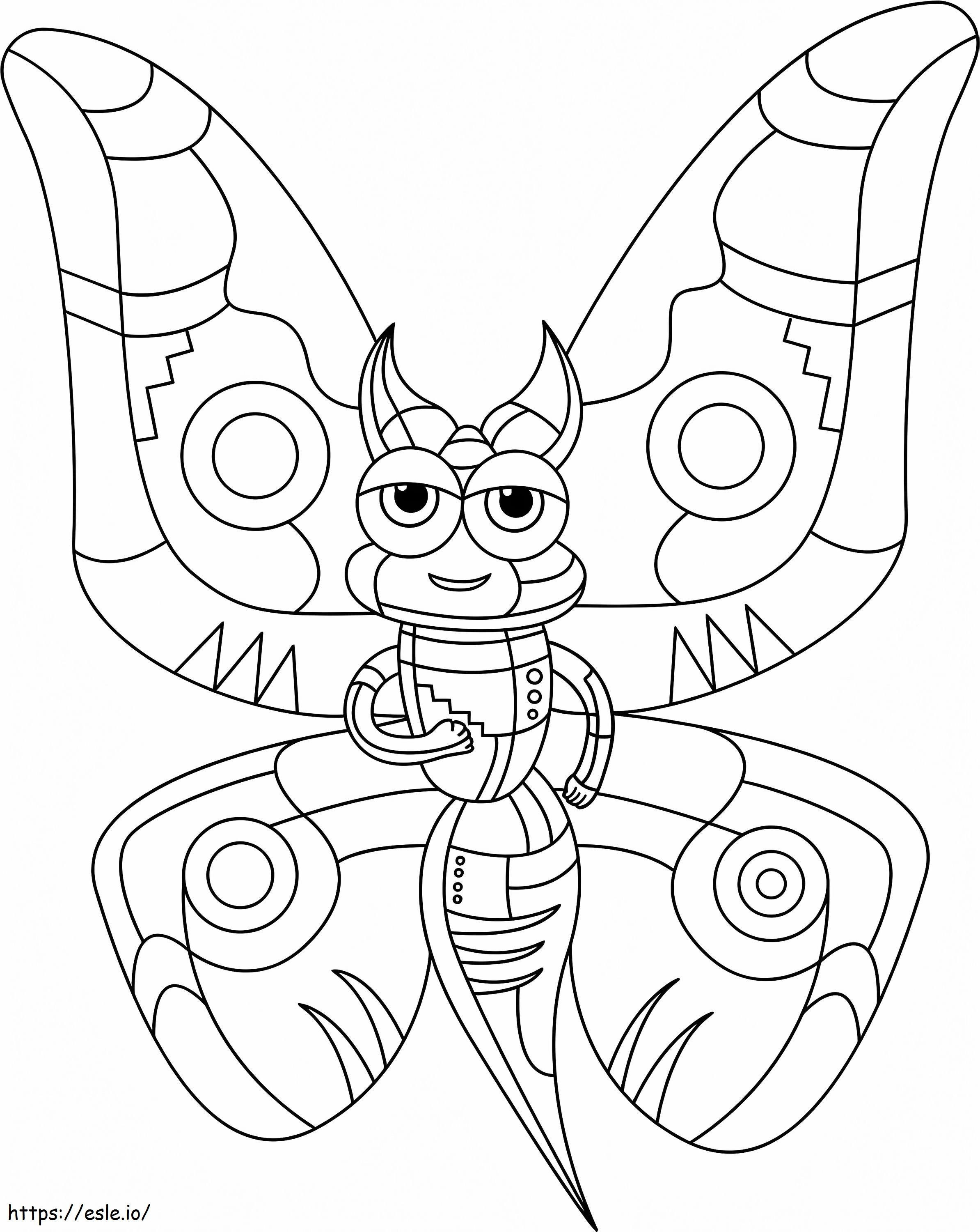 Abstract Butterfly coloring page