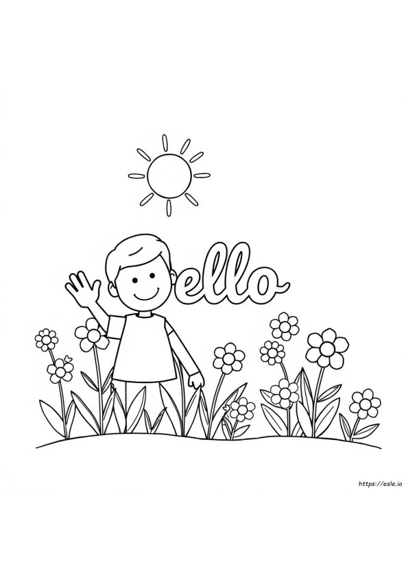 Bonjour Coloriage