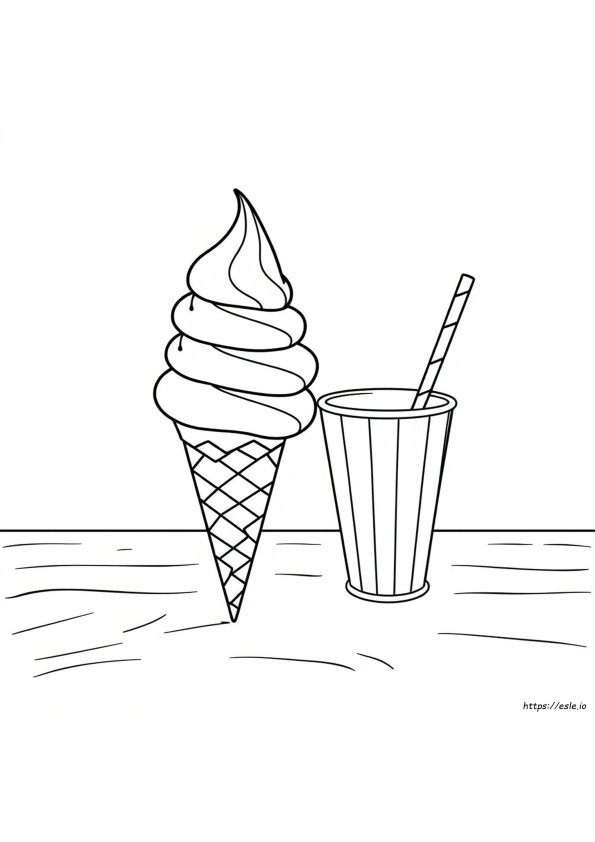 Gelato In Bianco E Nero Da Colorare