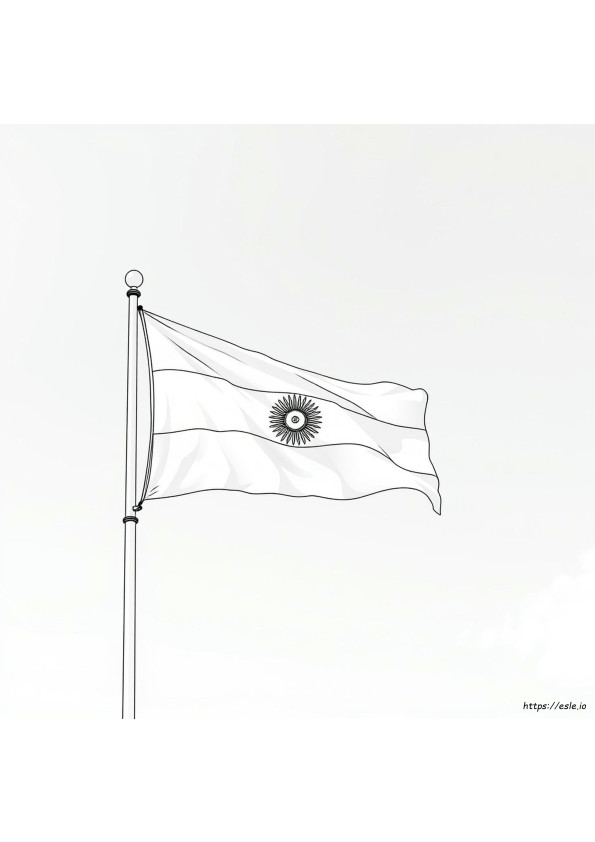 Argentina Flag Coloring Sheet