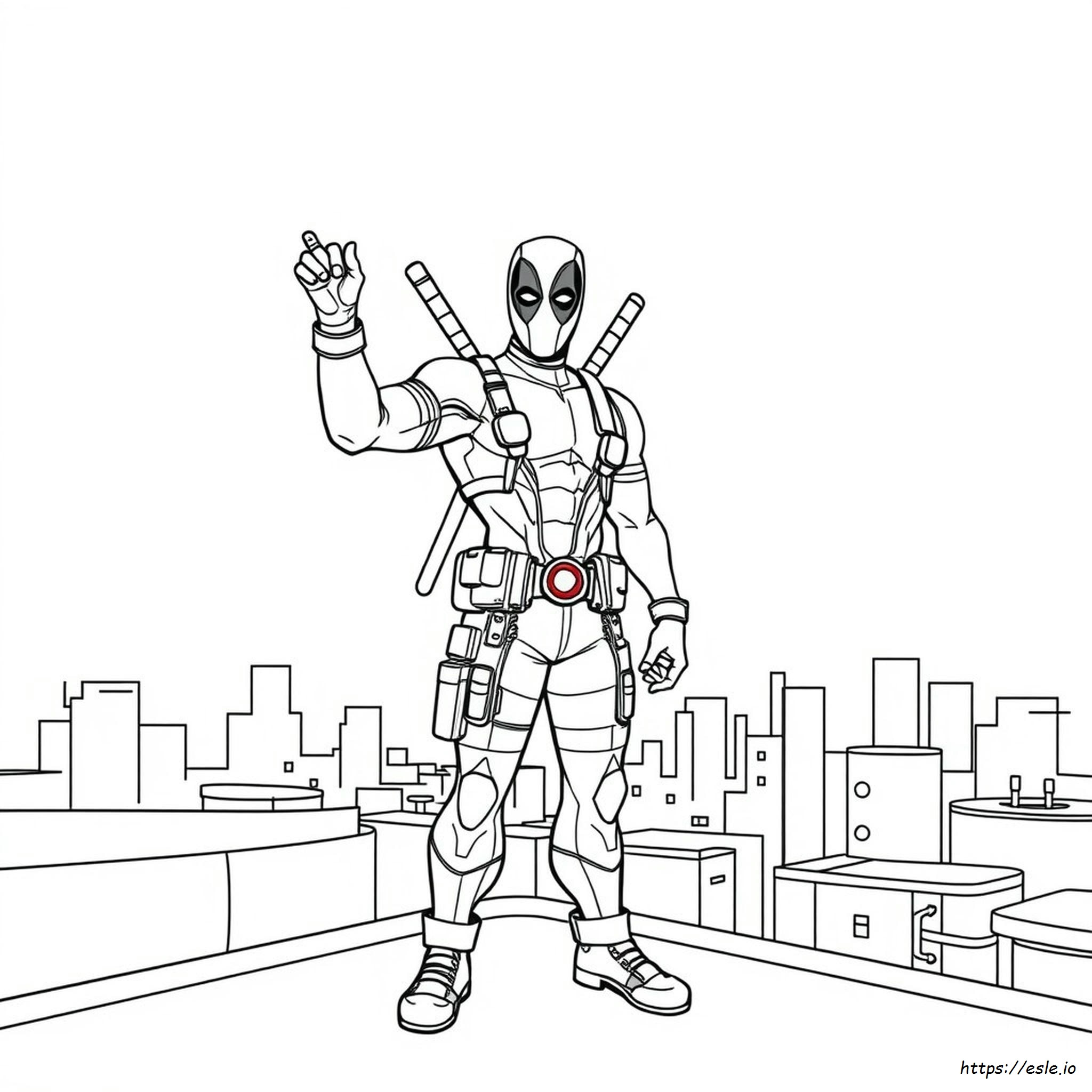 Deadpool Drawing Colouring