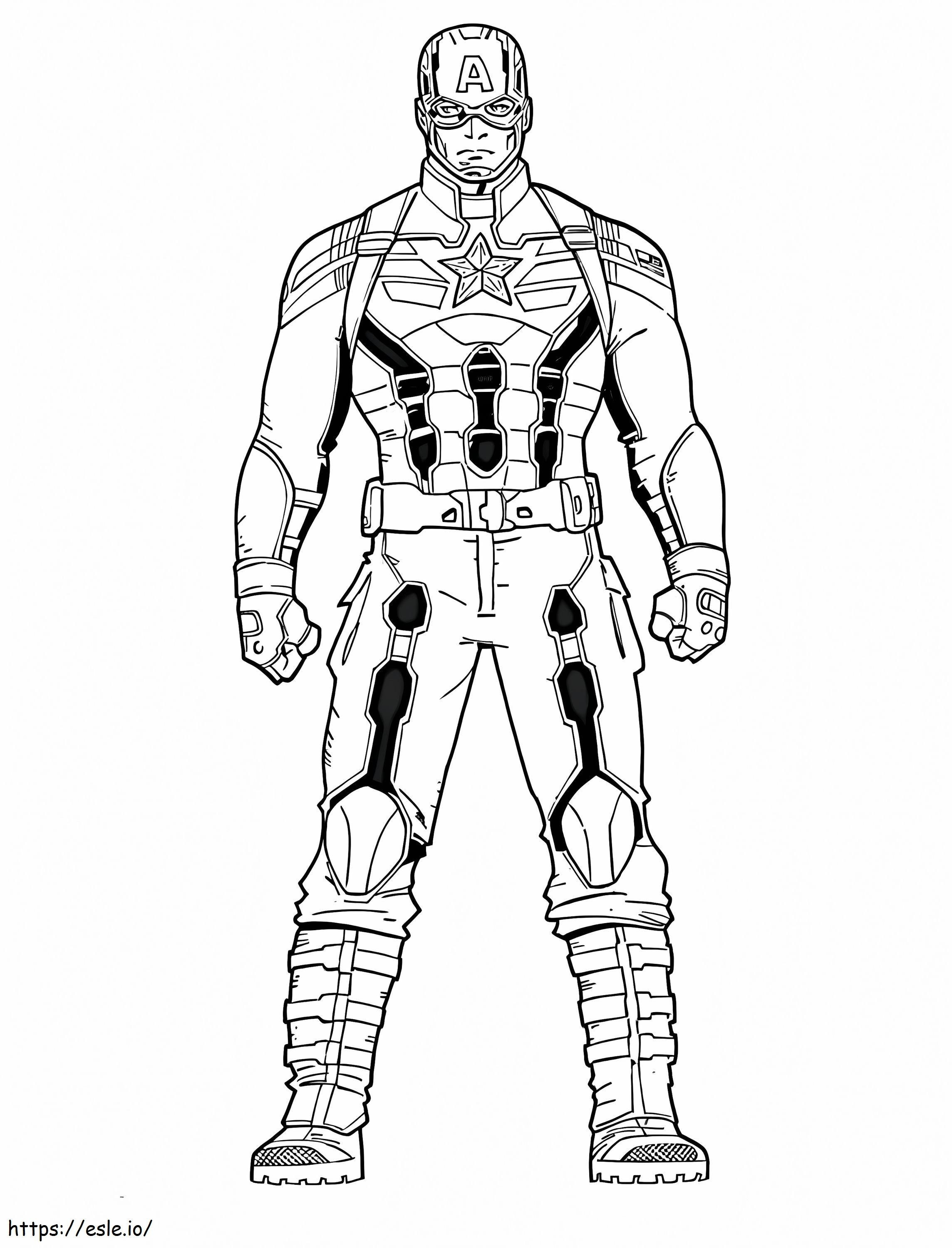 Genial Captain America coloring page