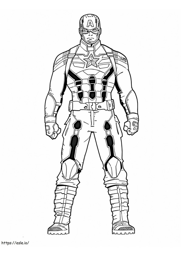 Genial Captain America coloring page