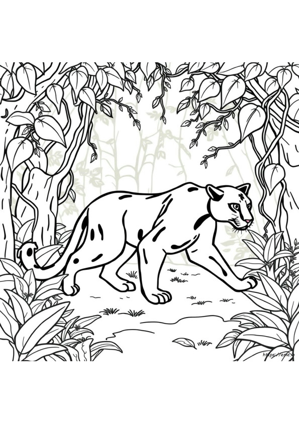 Gambar Mewarnai Hewan Harimau Kumbang