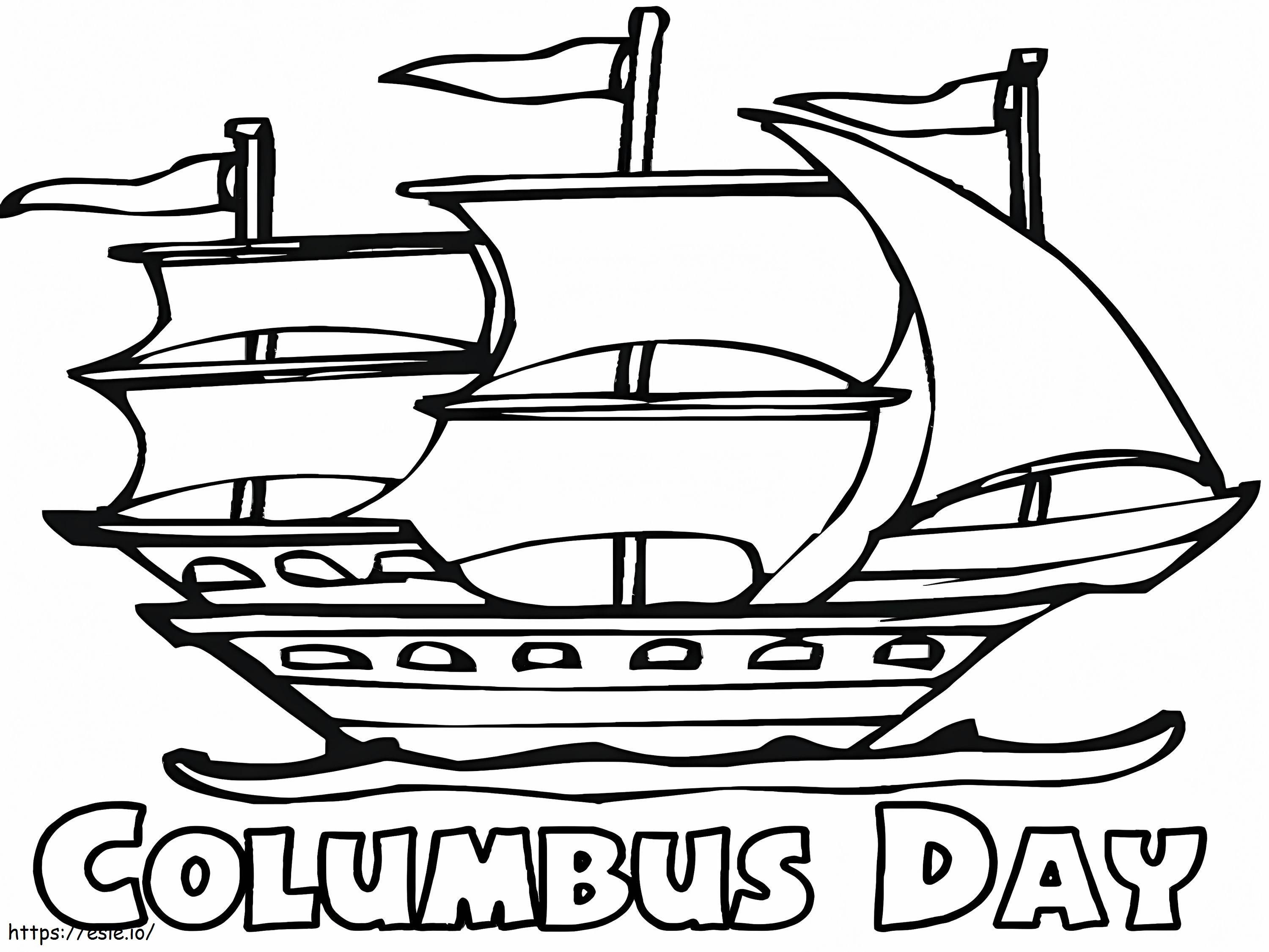 Columbusdag 8 kleurplaat kleurplaat