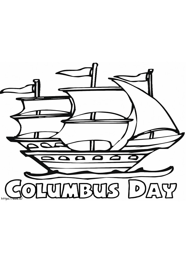 Dia 8 de Colombo para colorir