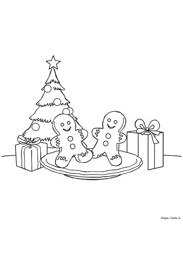 Páginas Para Colorear De Pan De Jengibre De Navidad Para Adultos